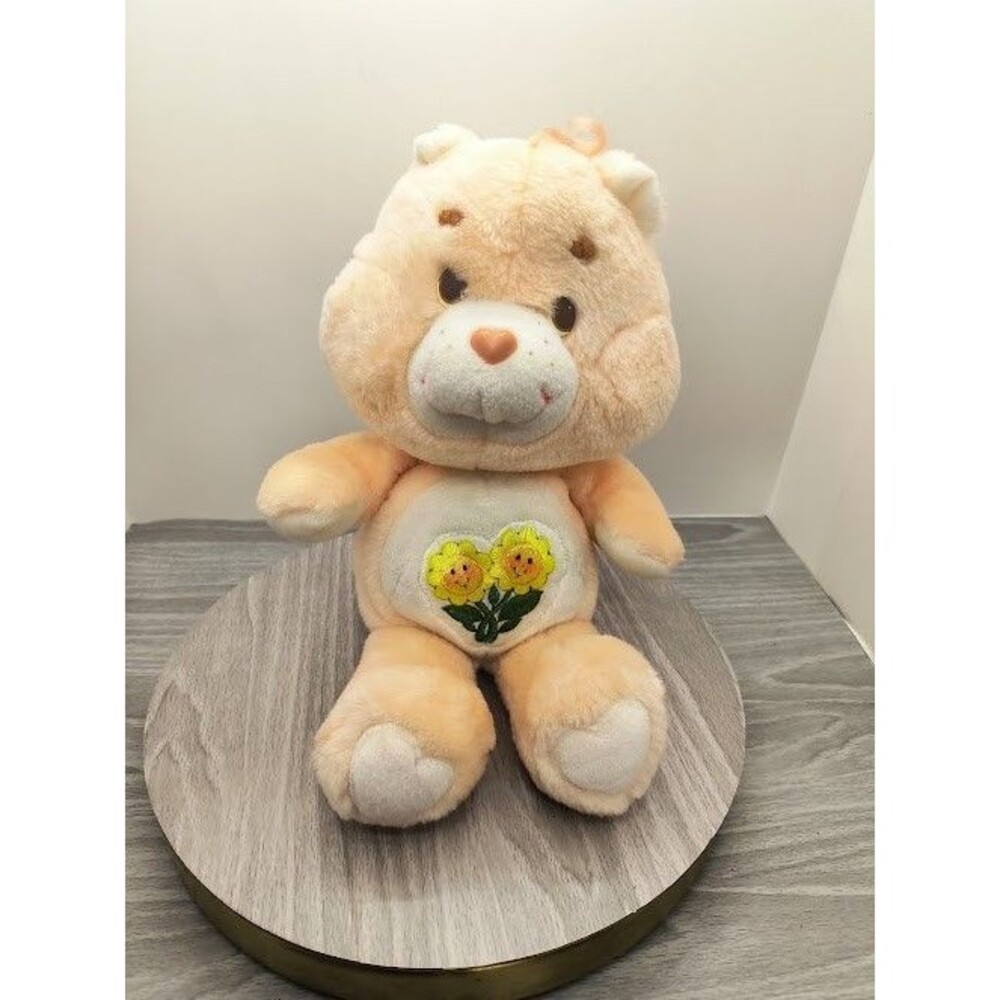 13" PLUSH VINTAGE 1983 ORANGE FRIEND FLOWERS RETRO COLLECTIBLE CARE BEAR TOY